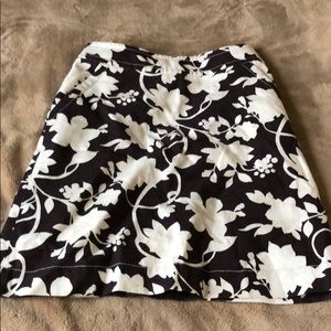 Brown floral skirt